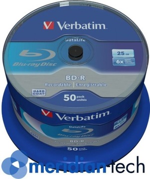 VERBATIM BD-R BLU-RAY 25ГБ DataLife 6x 100шт!!!!