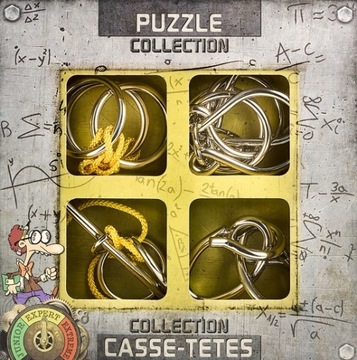 4w1 4 ŁAMIGŁÓWKI METALOWE Puzzles Zestaw EXPERT