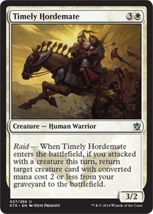 MTG 4x Timely Hordemate (Uncommon)