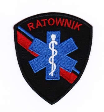 VAR Naszywka RATOWNIK tarcza - czarna