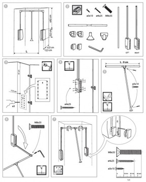 фото ориг. №2, Pantograph to cabinets gaderoby hanger atm 83-115cm black