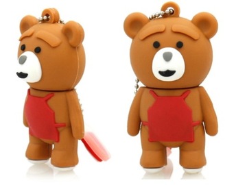 PENDRIVE USB 16 GB BRĄZOWY MIŚ TED
