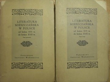 Literatura Mieszczańska w Polsce MIESZCZAŃSTWO