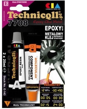 KLEJ EPOKSYDOWY METALOWY 2x20ml - Technicqll