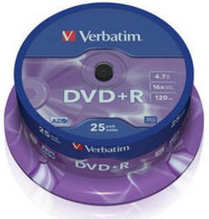 VERBATIM DVD+R 4,7GB 16x AZO Warszawa 25 szt
