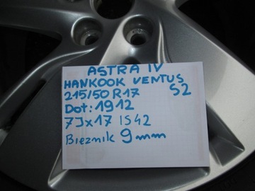 Колеса, диски, шины: Opel Astra 4 IV R17