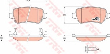 TRW BLOCKI ЗАДНИЙ OPEL ASTRA GH ZAFIRA A B MERIVA