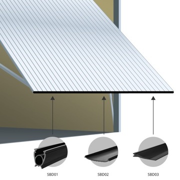 Уплотнитель гаражных ворот SBD03 1 м