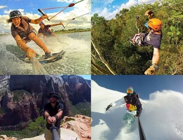 SOLIDNY długi MONOPOD kijek do Gopro 9 8 7 6 5 4 Eken XIAOMI 1 YI 4K LITE