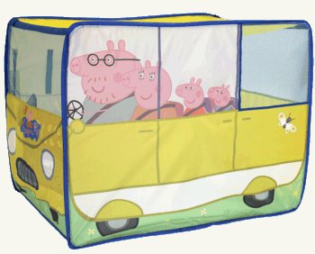 ŚWINKA PEPPA PIG DUŻY NAMIOT DOMEK BUS + MATA KURI
