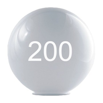 KLOSZ DO LAMP OGRODOWYCH kula mleczna 200 rudapol