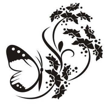 Naklejka na ścianę ścienna - Motylkowa fantazja 35