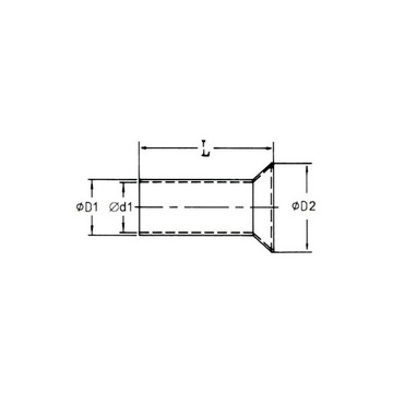 SGE KOŃCÓWKA KABLOWA 15mm TULEJKA 10mm2 100szt.