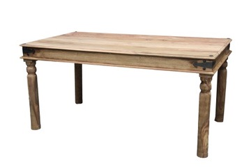 Stół Drewniany Palisander 160 cm Krzesła LEEDS
