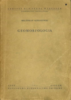 GEOMORFOLOGIA Mieczysław Klimaszewski