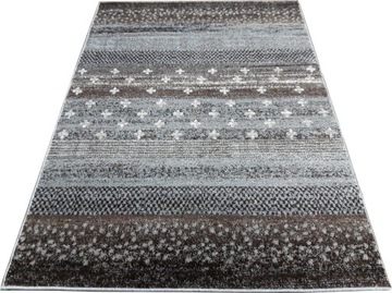 Dywan ADVENTURE 60x110 brązowy beż szary gładki