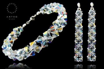 Komplet ŚLUBNY z kryształów SWAROVSKI 1833