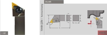 Nóż tokarski składak DDJNR 3232 P15 DNMG 1506