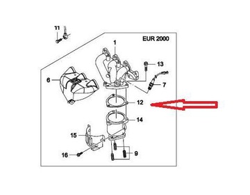 Прокладка коллектора каталитического нейтрализатора Daewoo Tico AVF