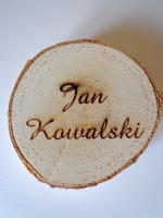 Подставка для обручальных колец из среза березы.