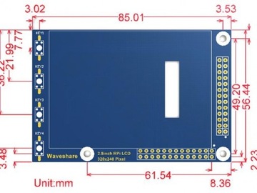 LCD Raspberry Pi TFT 2,8