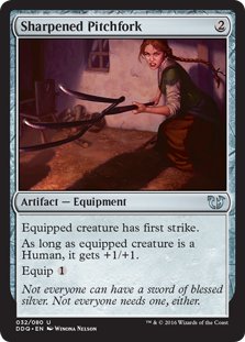 MTG 4x Sharpened Pitchfork (Uncommon)