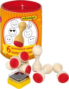 PIECZATKI STEMPLE MOTYWUJĄCE BUŹKI drewniane stempelki 06946