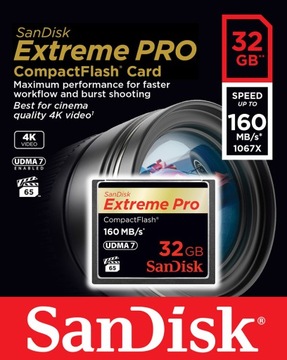 SANDISK 32GB Compact Flash EXTREME PRO CF +160MB/s