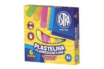 PLASTELINA FLUO 6 KOLORÓW ASTRA SZKOLONA m6s