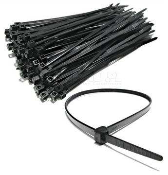 OPASKI ZACISKOWE KABLOWE PLASTYK 3.6 X 140 CZARNE