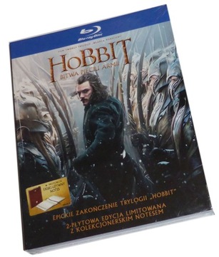 HOBBIT BITWA PIĘCIU ARMII 2xBLU-RAY Z NOTESEM LTD