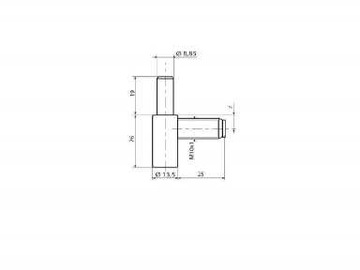 Zawias zawiasy do futryny metalowej M 10 srebrny