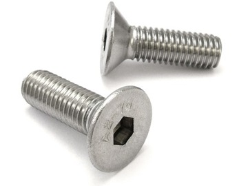 ŚRUBA STOŻKOWA IMBUSOWA NIERDZEWNA M5x10 A2 25szt