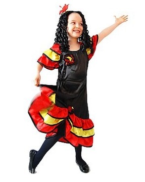Strój HISZPANKA Hiszpanki Flamenco Tancerka rozm. 110-116
