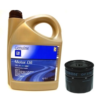 FILTR + OLEJ GM 5W30 5L OPEL ZAFIRA B 1.6 2.0