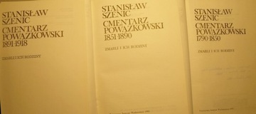 CMENTARZ POWĄZKOWSKI 1851-1890 3 TOMY ST. SZENIC