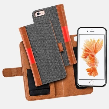 Кошелек для iPhone 7 8 MOC Book Wallet на липучке Серый