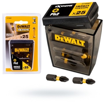 Биты IMPACT Ph2 x25 25шт TORSION DeWalt