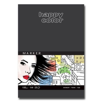 Blok do markerów A4 HAPPY COLOR 100g 25 kartek