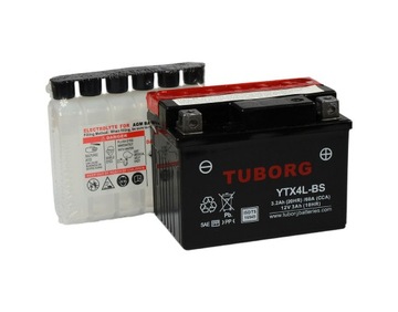 Akumulator Tuborg YTX4L-BS YT4L-BS 3Ah 60A quady