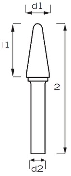 Фреза Напильник с хвостовиком KEL 10x25 хвостовик 6