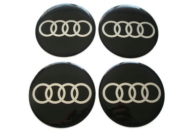 EMBLEMATY NA KOŁPAKI dekle NAKLEJKI AUDI 70mm LOGO