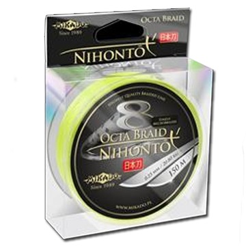 MIKADO BRIDGE OCTA BRAID 150M 0,08MM ФЛУО-ЖЕЛТЫЙ