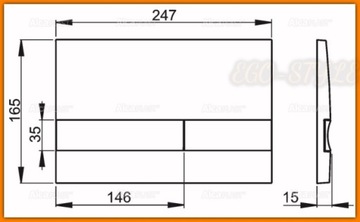 AlcaPLAST Кнопка смыва матовый хром M1722 DELFIN