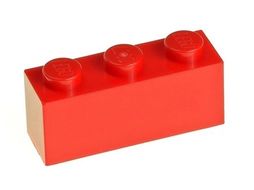 LEGO Klocek zwykły 1x3 3622 3622210 czerwony - 4 szt.
