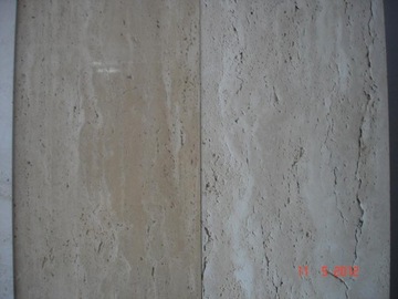 TRAWERTYN szpachlowany matowy i poler 60x30x1,5cm