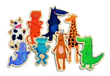 фото ориг. №12, Djeco puzzle wooden magnetic animals crazy