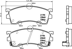 ПЕРЕДНИЕ КОЛОДКИ TEXTAR MAZDA XEDOS 6