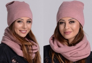 Комплект ШАПКА + ЮБКА Шарф-туннель POWDER PINK K6
