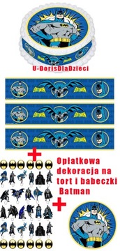 Вафли ДЛЯ ТОРТА БЭТМЕН, ВЕСЬ НАБОР + капкейки